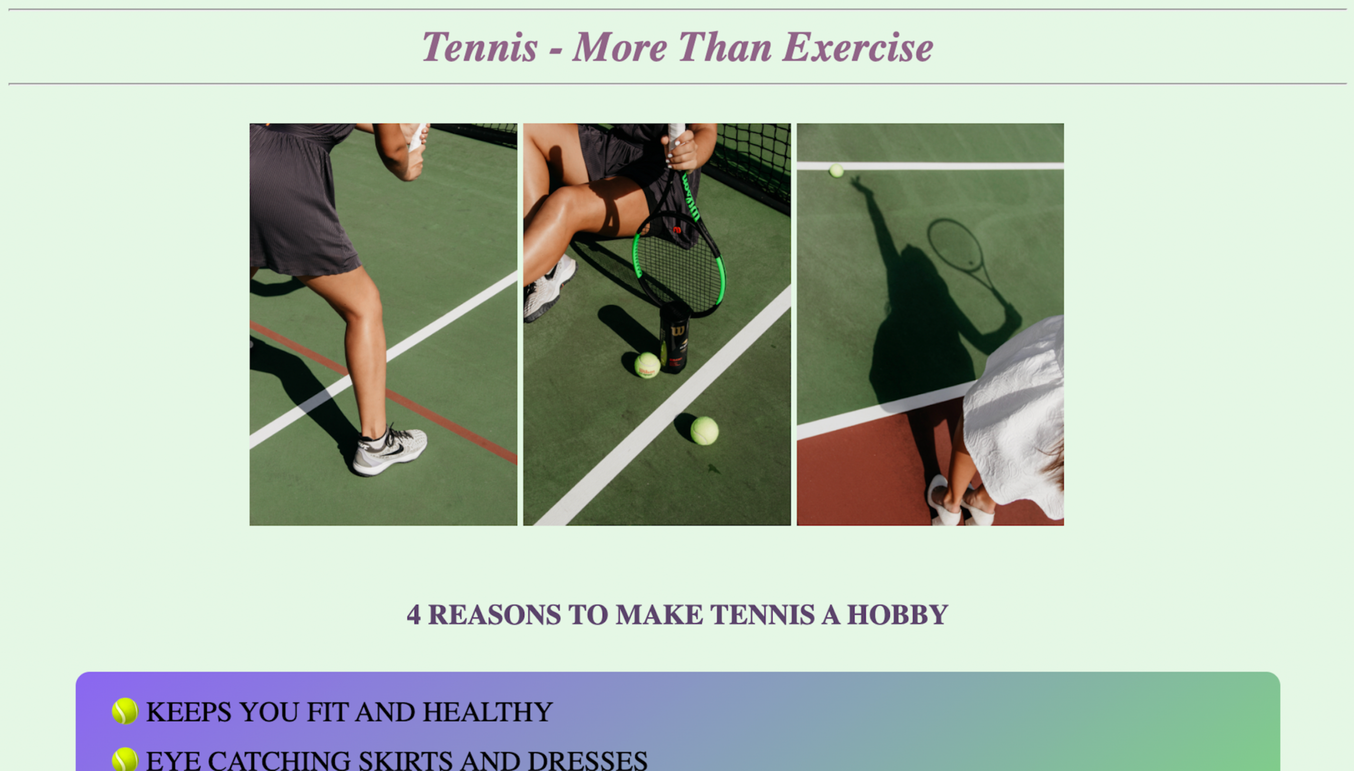 Tennis App